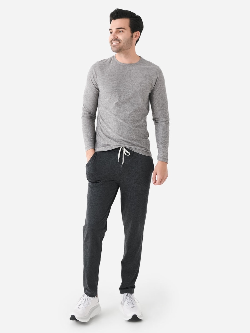 Men’s Vuori Ponto Performance Drawstring Gray Knit Pants Size Medium